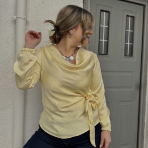 LILIUM SATIN TOP YELLOW